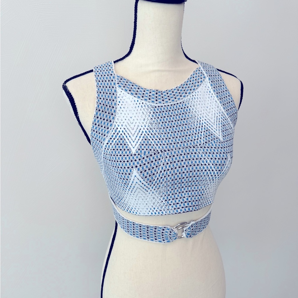 Alaïa Printed Crop Top